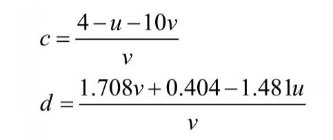 顏色樣品的色適應色品位移修正參數計算公式
