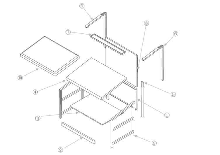 三恩時臺式看樣臺臺部件介紹